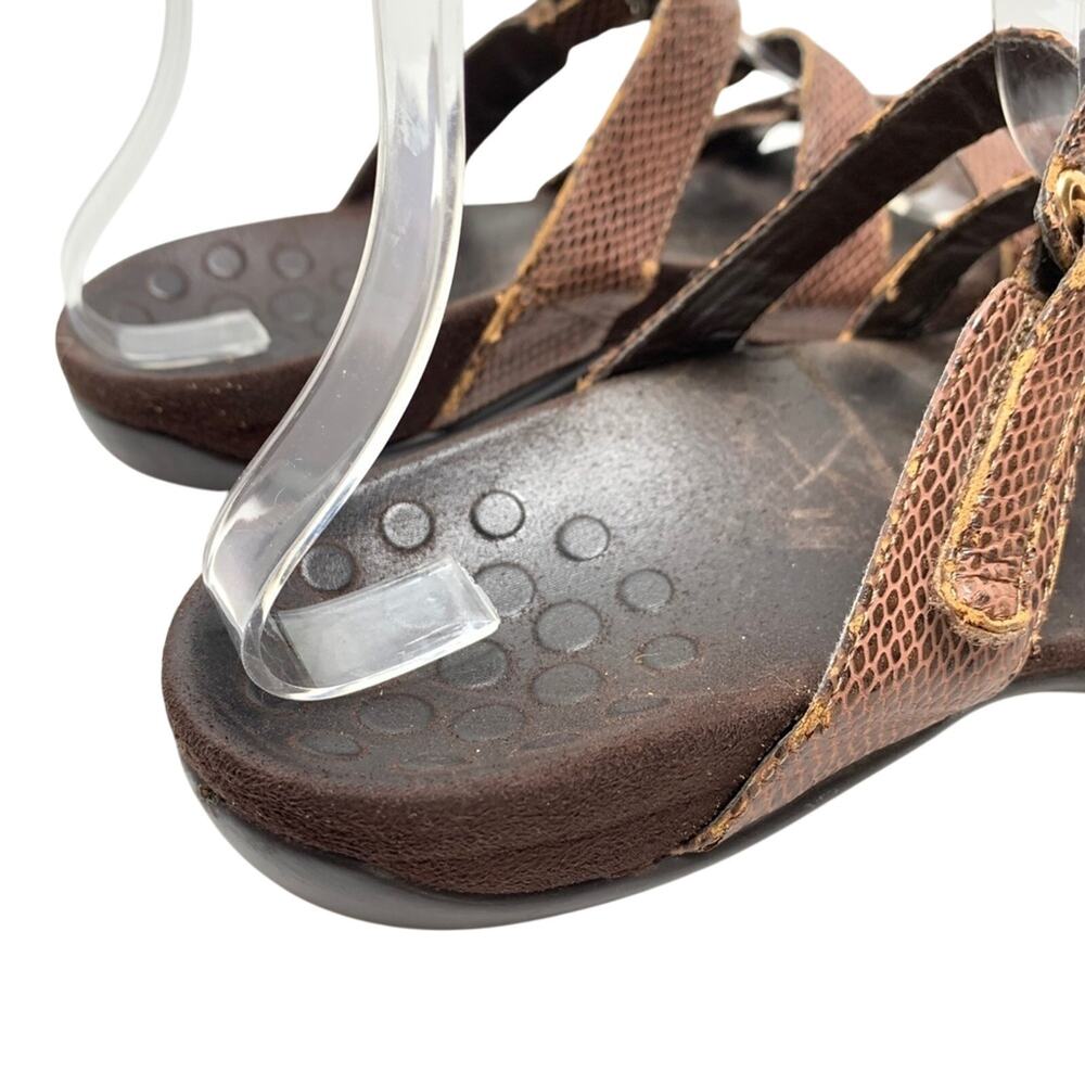 Vionic Aubrey Slip On Snake Print Slides Brown Sa… - image 3